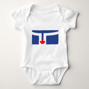 Patriotic baby bodysuit with flag of Toronto