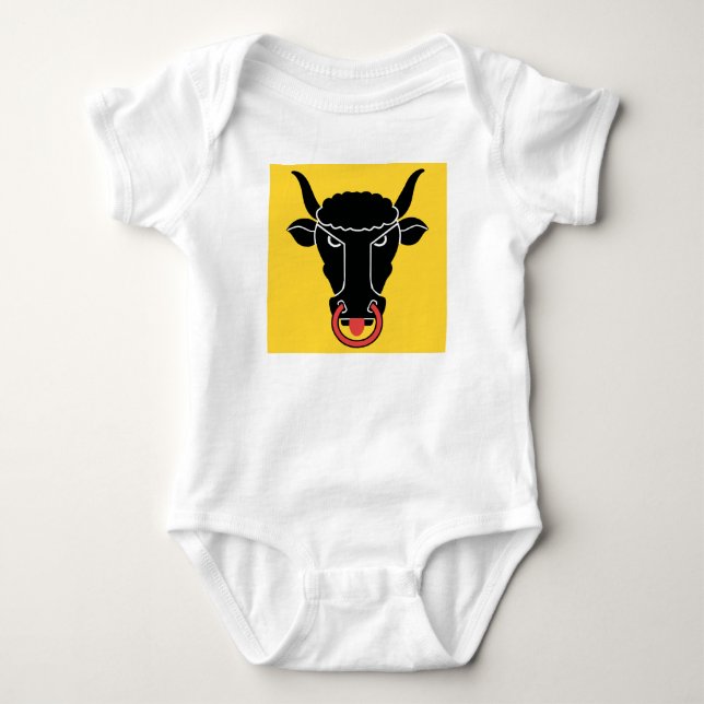 Patriotic baby bodysuit with flag of Uri (Front)