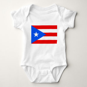 Patriotic baby bodysuit with flag Puerto Rico