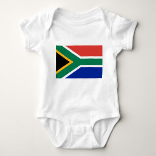 Patriotic baby bodysuit with flag South Africa