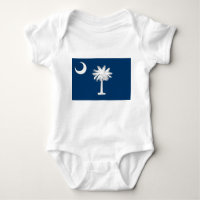 Patriotic baby bodysuit with flag South Carolina