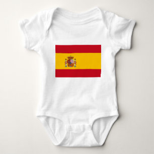 Patriotic baby bodysuit with flag Spain