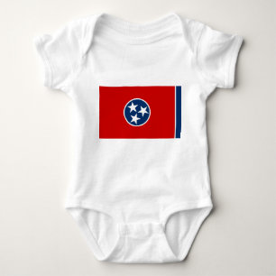 Patriotic baby bodysuit with flag Tennessee