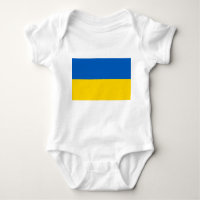 Patriotic baby bodysuit with flag Ukraine