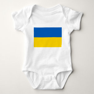 Patriotic baby bodysuit with flag Ukraine