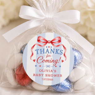 Patriotic Baby Shower Favour Sticker