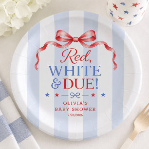 Patriotic Baby Shower Paper Plate
