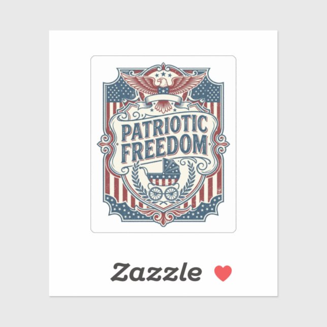 Patriotic Baby Shower Vector Graphic Tee (Sheet)
