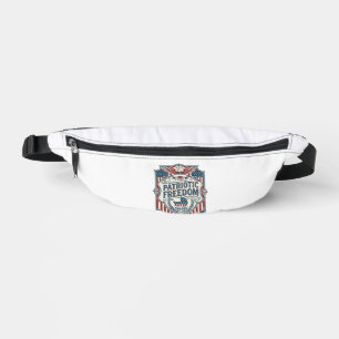 Patriotic Baby Shower Vector Graphic Tee Bum Bags