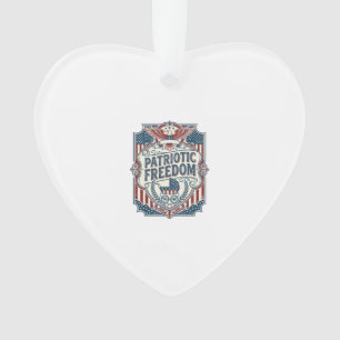 Patriotic Baby Shower Vector Graphic Tee Ornament
