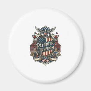Patriotic Back to School Vector Graphic Tee Magnet