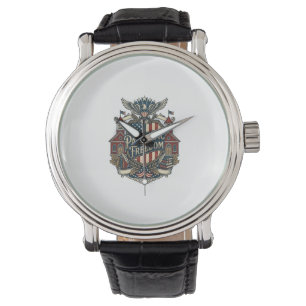 Patriotic Back to School Vector Graphic Tee Watch