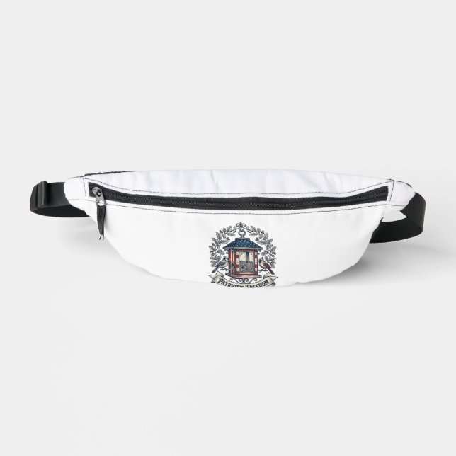 Patriotic Backyard Bird Feeder Vector Graphic Tee_ Bum Bags (Front)