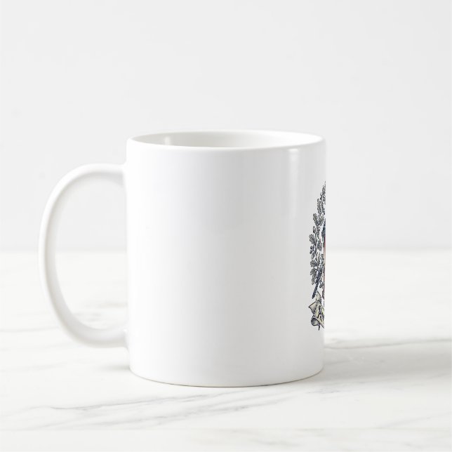 Patriotic Backyard Bird Feeder Vector Graphic Tee_ Coffee Mug (Left)
