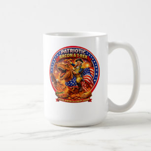Patriotic Bacon & T-Rex Make America Crispy Again  Coffee Mug