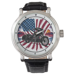 Patriotic Bagger, American Flag Watch. Watch