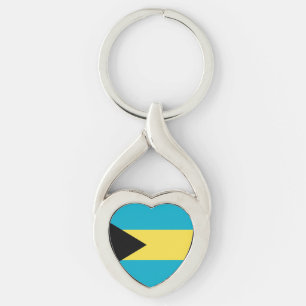 Patriotic Bahamian Flag Key Ring
