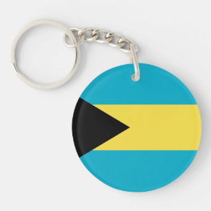 Patriotic Bahamian Flag Key Ring