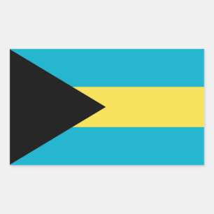 Patriotic Bahamian Flag Rectangular Sticker