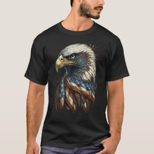 Patriotic Bald Eagle 4th Of July Men USA American  T-Shirt
