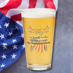  Patriotic Bald Eagle America 250th 4th of July Glass