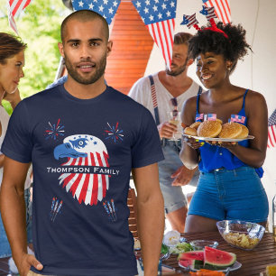  Patriotic Bald Eagle America 250th 4th of July T-Shirt