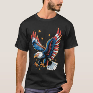 Patriotic Bald Eagle American Flag 4th Of July Eag T-Shirt