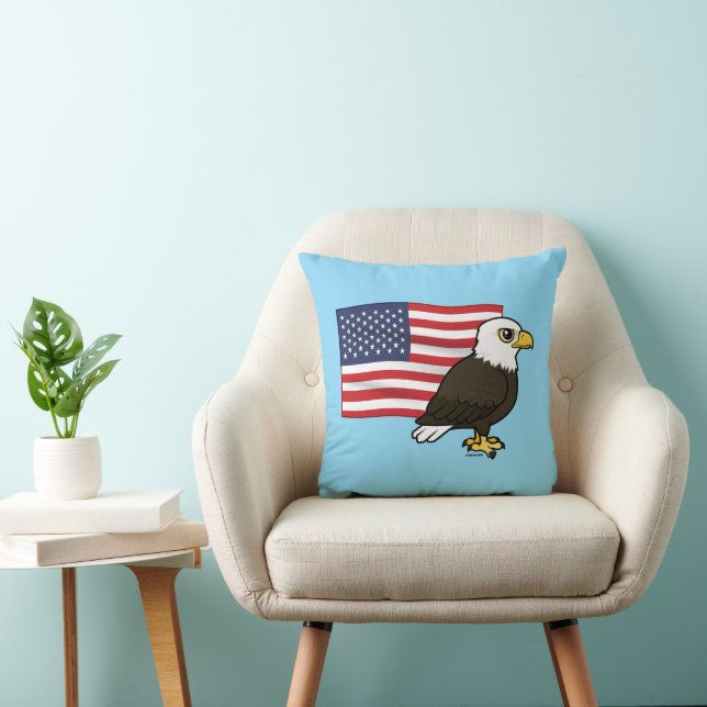 Patriotic Bald Eagle Cushion (Chair)