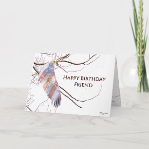 Patriotic Bald Eagle Happy Birthday Card
