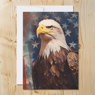 Patriotic Bald Eagle Holiday Card