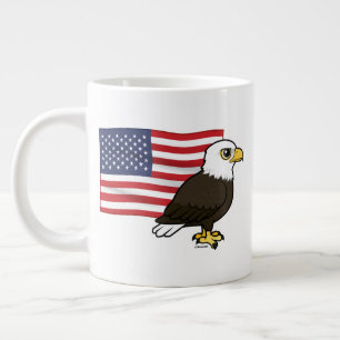 Patriotic Bald Eagle Large Coffee Mug