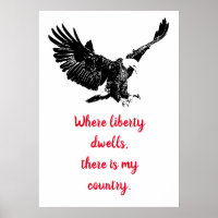 Patriotic Bald Eagle Motivational USA Liberty