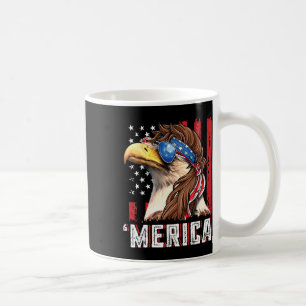 Patriotic Bald Eagle Mullet Merica Usa Flag 4th Of Coffee Mug