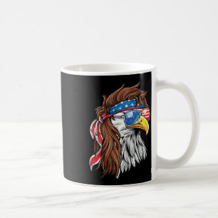 Patriotic Bald Eagle Mullet Usa American Flag 4th Coffee Mug