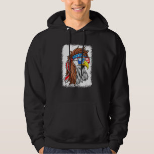 Patriotic Bald Eagle Mullet Usa American Flag 4th Hoodie