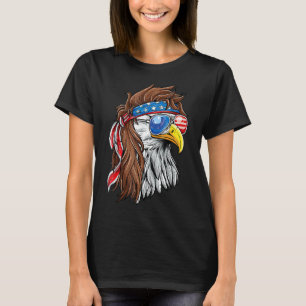 Patriotic Bald Eagle Mullet Usa American Flag 4th T-Shirt