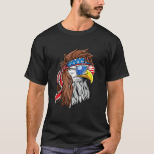 Patriotic Bald Eagle Mullet Usa American Flag 4th T-Shirt