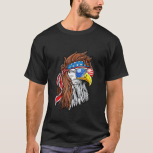 Patriotic Bald Eagle Mullet Usa American Flag 4th T-Shirt