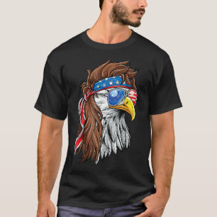 Patriotic Bald Eagle Mullet Usa American Flag 4th T-Shirt