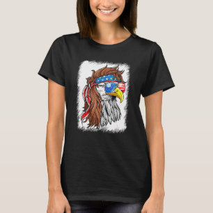 Patriotic Bald Eagle Mullet Usa American Flag 4th T-Shirt
