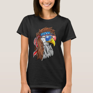 Patriotic Bald Eagle Mullet Usa American Flag 4th T-Shirt