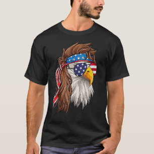 Patriotic Bald Eagle Mullet Usa American Flag 4th T-Shirt