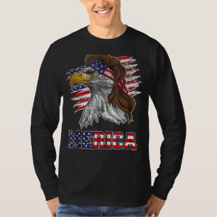 Patriotic Bald Eagle Mullet Usa American Flag 4th T-Shirt