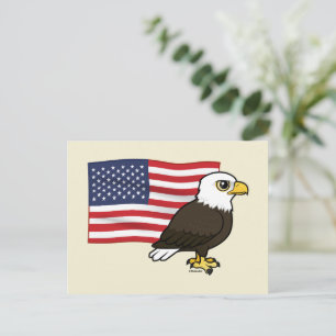 Patriotic Bald Eagle Postcard
