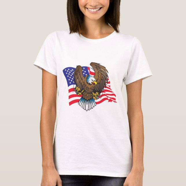 Patriotic Bald Eagle T-Shirt (Front)