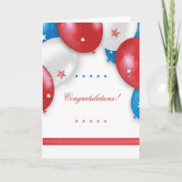 Patriotic Balloons Greeting Card