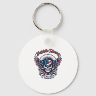 Patriotic Bandana Rocker Old Glory Music Rock Meta Key Ring