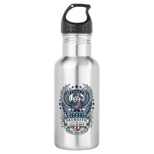 Patriotic Bandanna Rocker Old Glory Music Rock Met 532 Ml Water Bottle