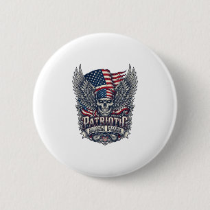 Patriotic Bandanna Rocker Old Glory Music Rock Met 6 Cm Round Badge