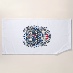 Patriotic Bandanna Rocker Old Glory Music Rock Met Beach Towel